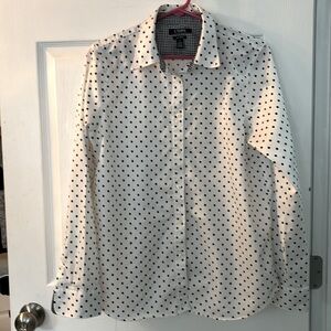 Woman’s Chaps Large long sleeved polka dot shirt